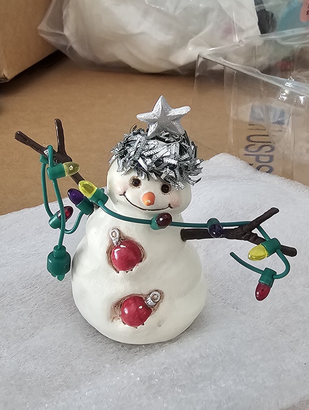 Hallmark Snowman Ornament Holiday Christmas Village So Cute 😍 Vintage